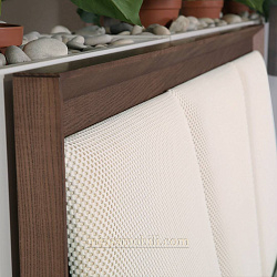 Кровать двойная с мягким элементом без ножной спинки Modena орех Мокко