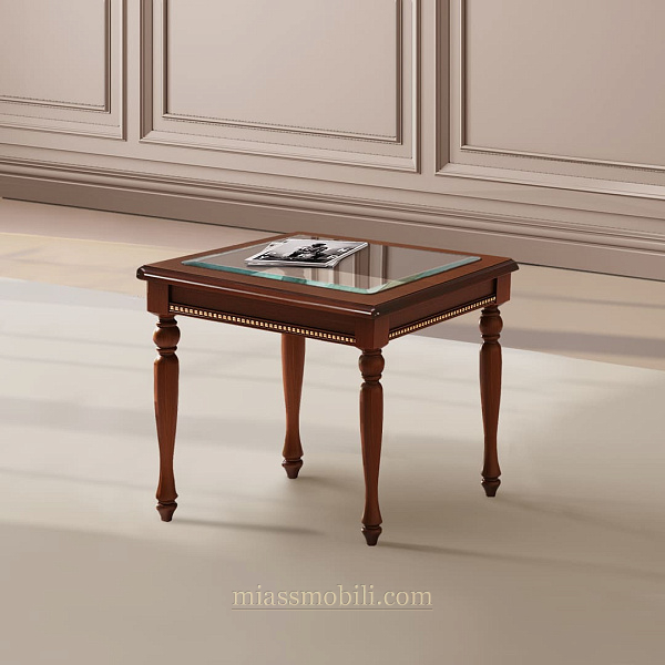 Стол журнальный малый со стеклом