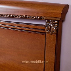 Кровать двойная (1800х2000) Lorenzo вишня без ножной спинки