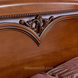 Кровать двойная (1600х2000) Lorenzo вишня без ножной спинки