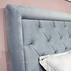 Кровать двойная (1600х2000) Lorenzo дуб сторсанд с мягкой головной спинкой