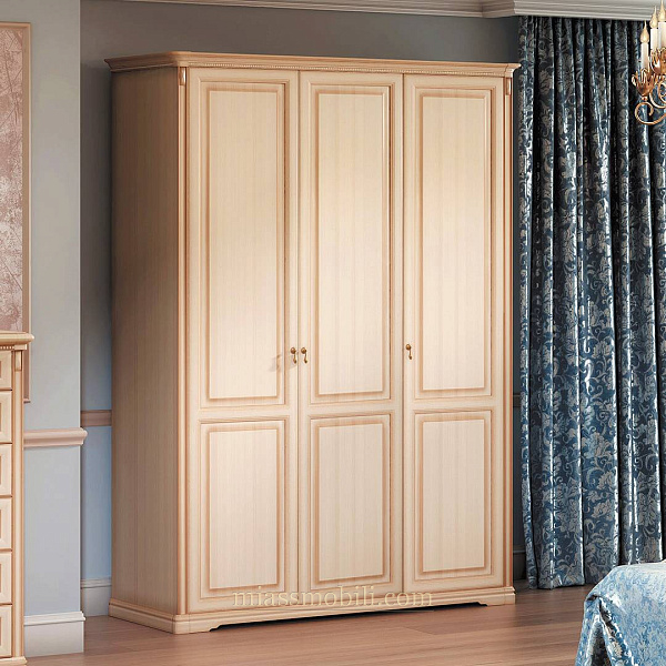 Шкаф 3-х дв. Joconda крем  для платья и белья без зеркала