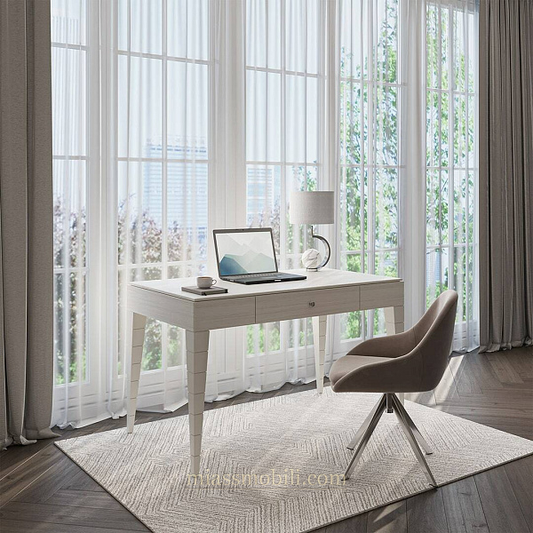 Стол письменный бестумбовый (без стекла) Lorenzo дуб сторсанд