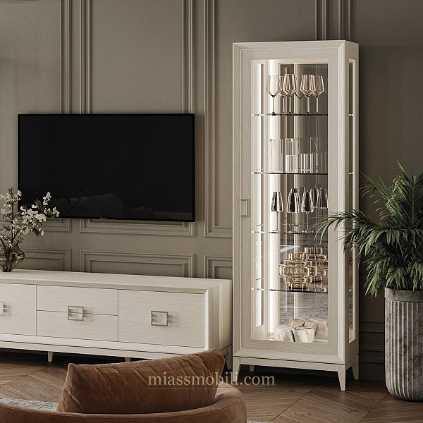 Шкаф для посуды 1-дв правый Modena дуб Сатин